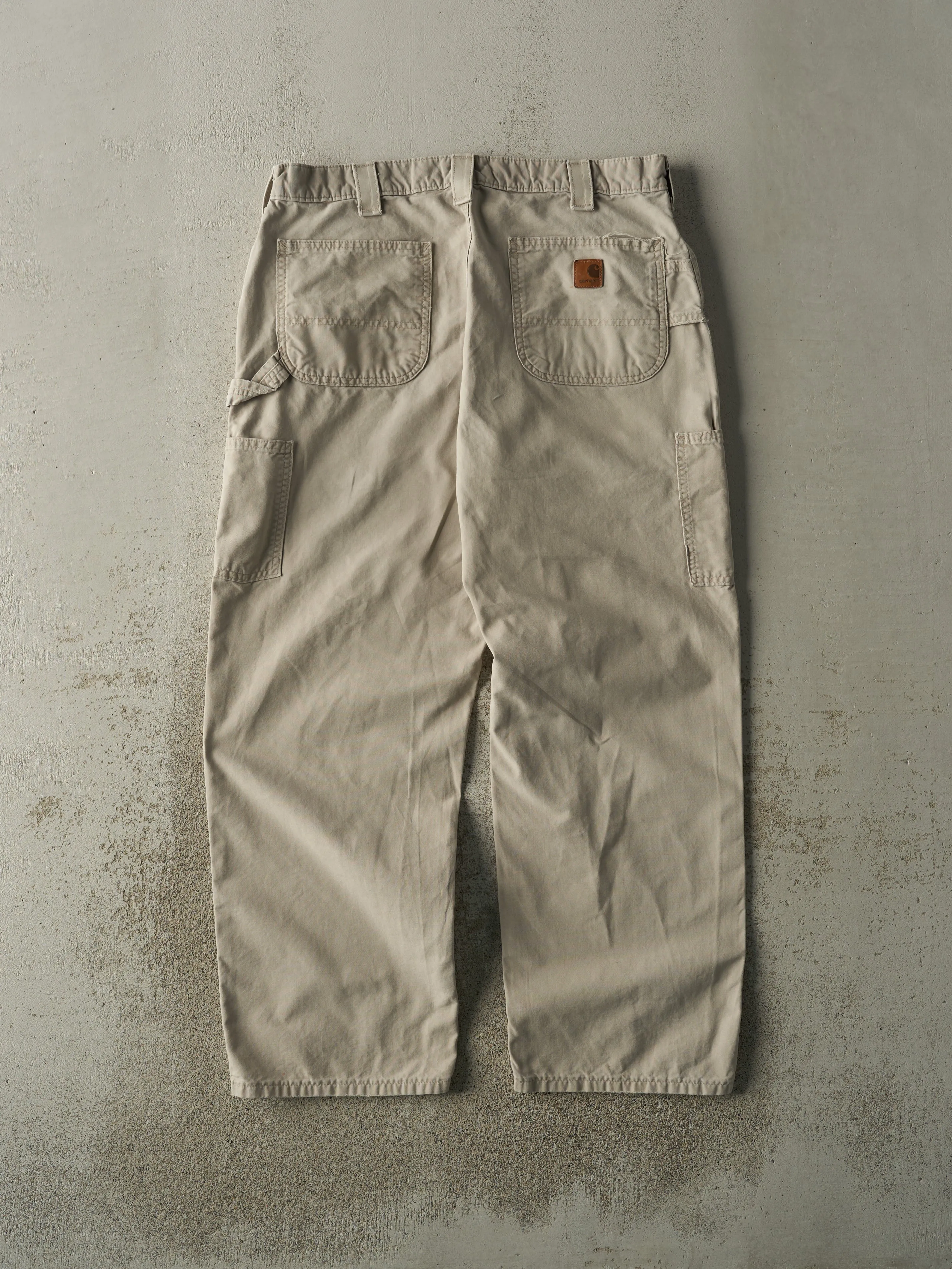Vintage Y2K Beige Carhartt Carpenter Pants (35.5x28) sold by Rebalance Vintage product image thumbnail 3