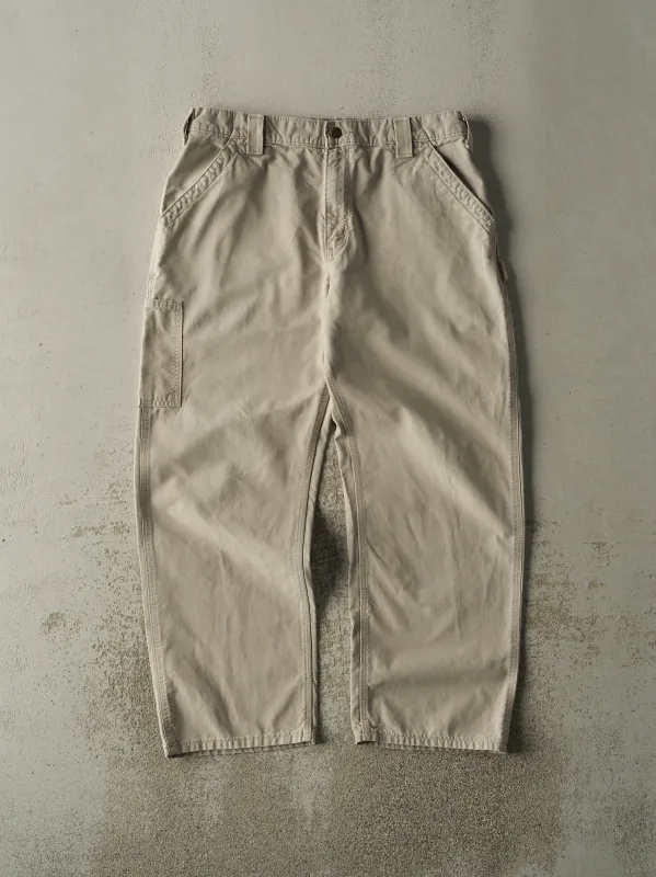 Vintage Y2K Beige Carhartt Carpenter Pants (35.5x28) sold by Rebalance Vintage