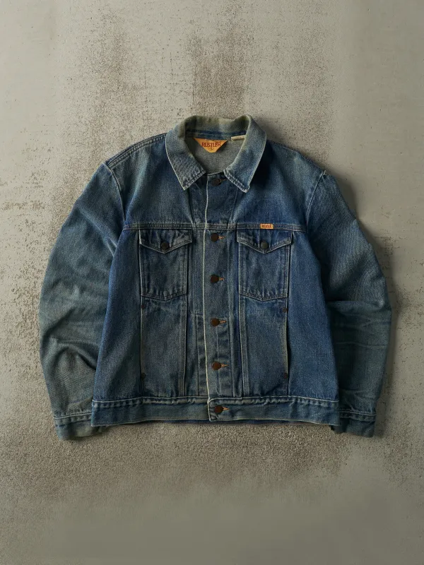 Vintage 80s Mid Wash Rustler Denim Jacket (M) sold by Rebalance Vintage