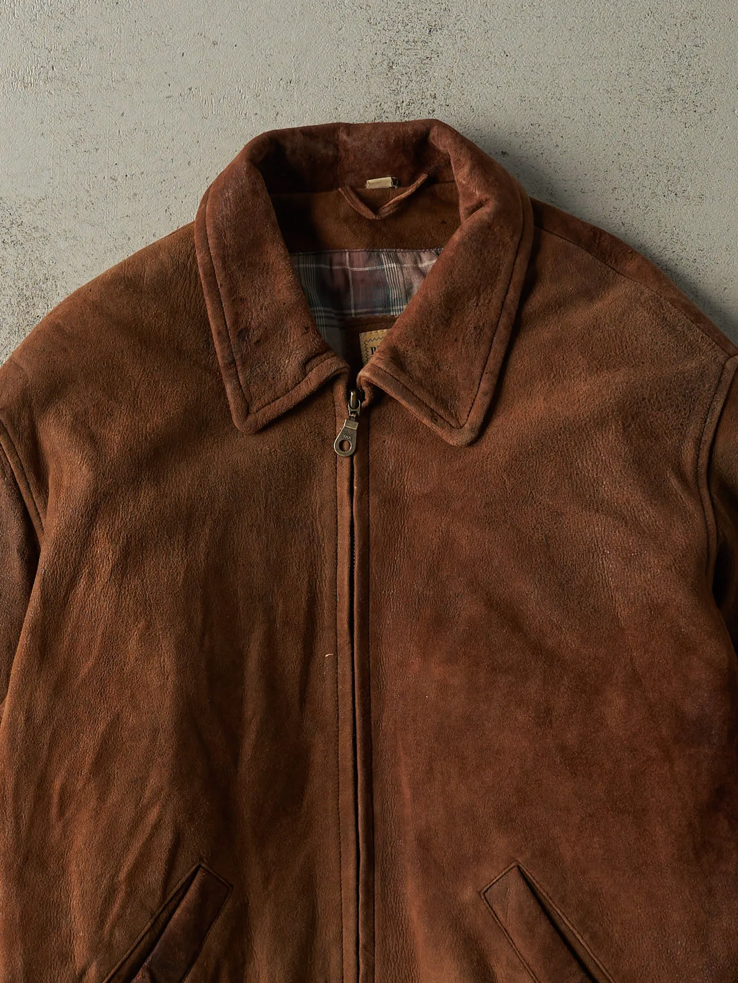 Vintage 80s Brown Patino Road Suede Leather Jacket (L/XL) sold by Rebalance Vintage product image thumbnail 3