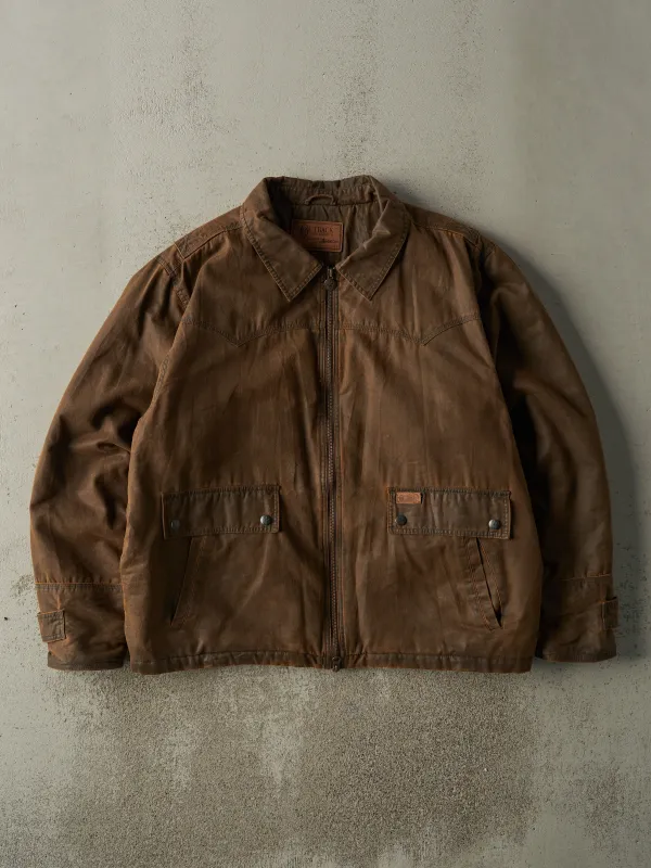 Vintage Y2K Washed Grey Carhartt Hooded Work Jacket (L