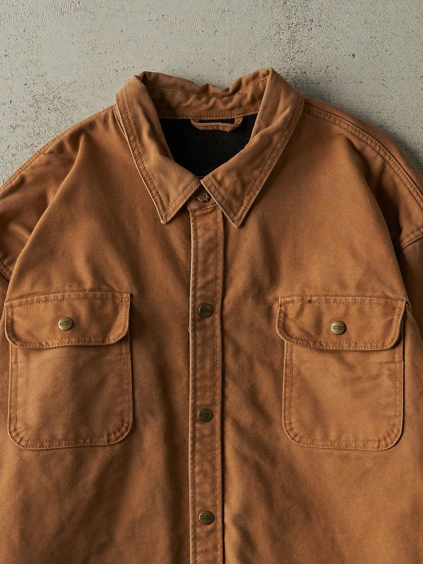 Vintage Y2K Camel Fleece Lined Button Up Jacket (XXL) sold by Rebalance Vintage product image thumbnail 2