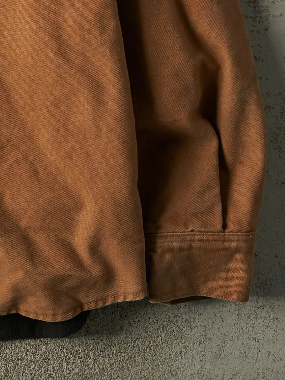 Vintage Y2K Camel Fleece Lined Button Up Jacket (XXL) sold by Rebalance Vintage product image thumbnail 3