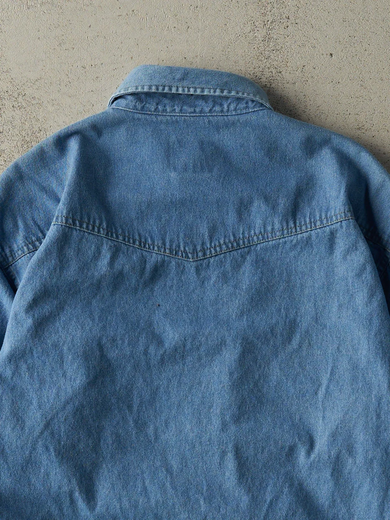 Vintage 90s Mid Wash Dickies Western Denim Button Up (L/XL) sold by Rebalance Vintage product image thumbnail 3