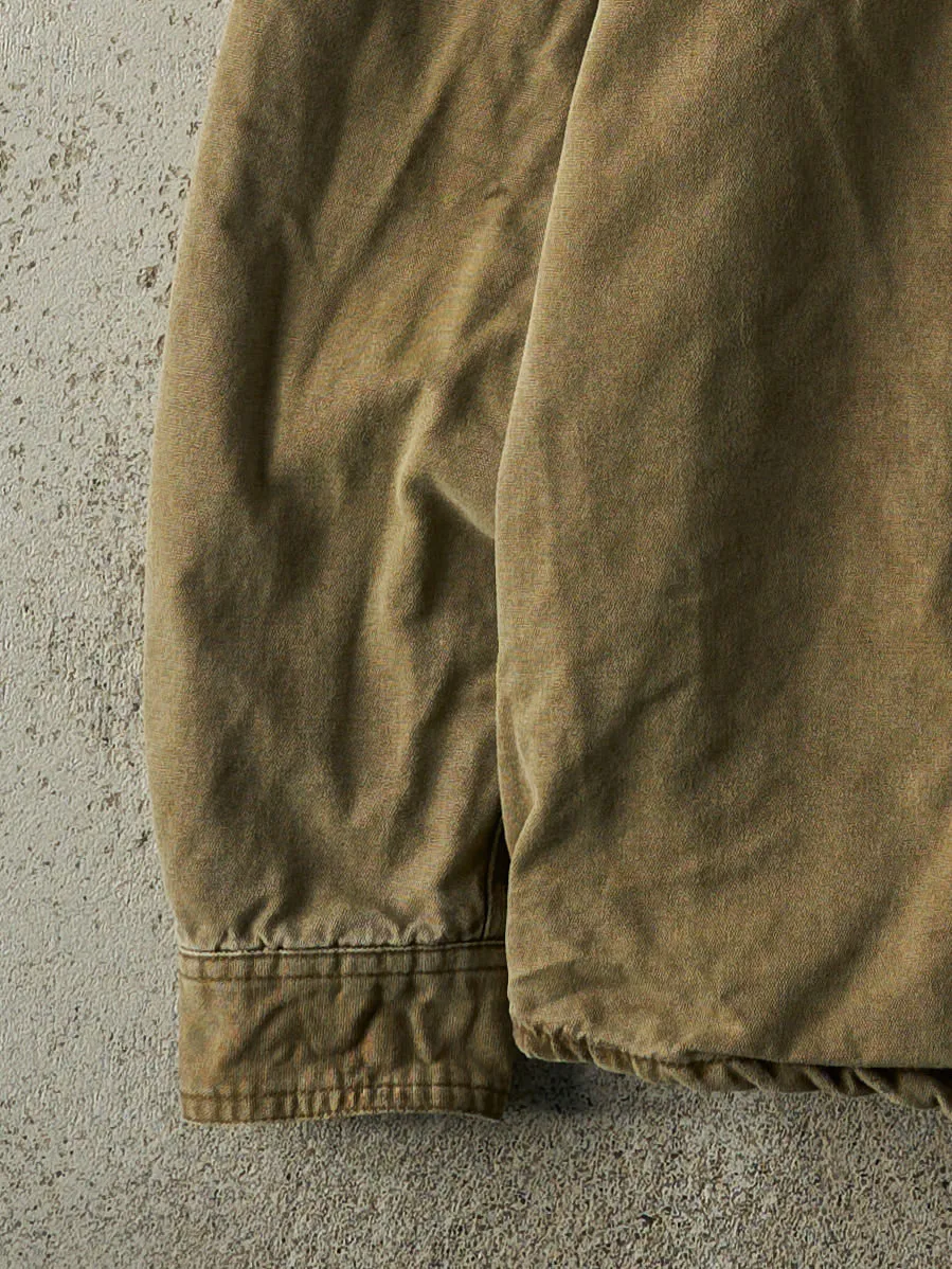Vintage Y2K Washed Green Flannel Lined Button Up (L/XL) sold by Rebalance Vintage product image thumbnail 3