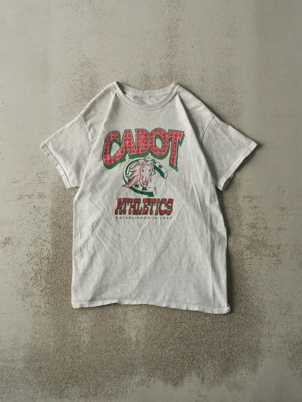 Vintage Y2K Heather Grey Cabot Athletics Tee (S/M) sold by Rebalance Vintage