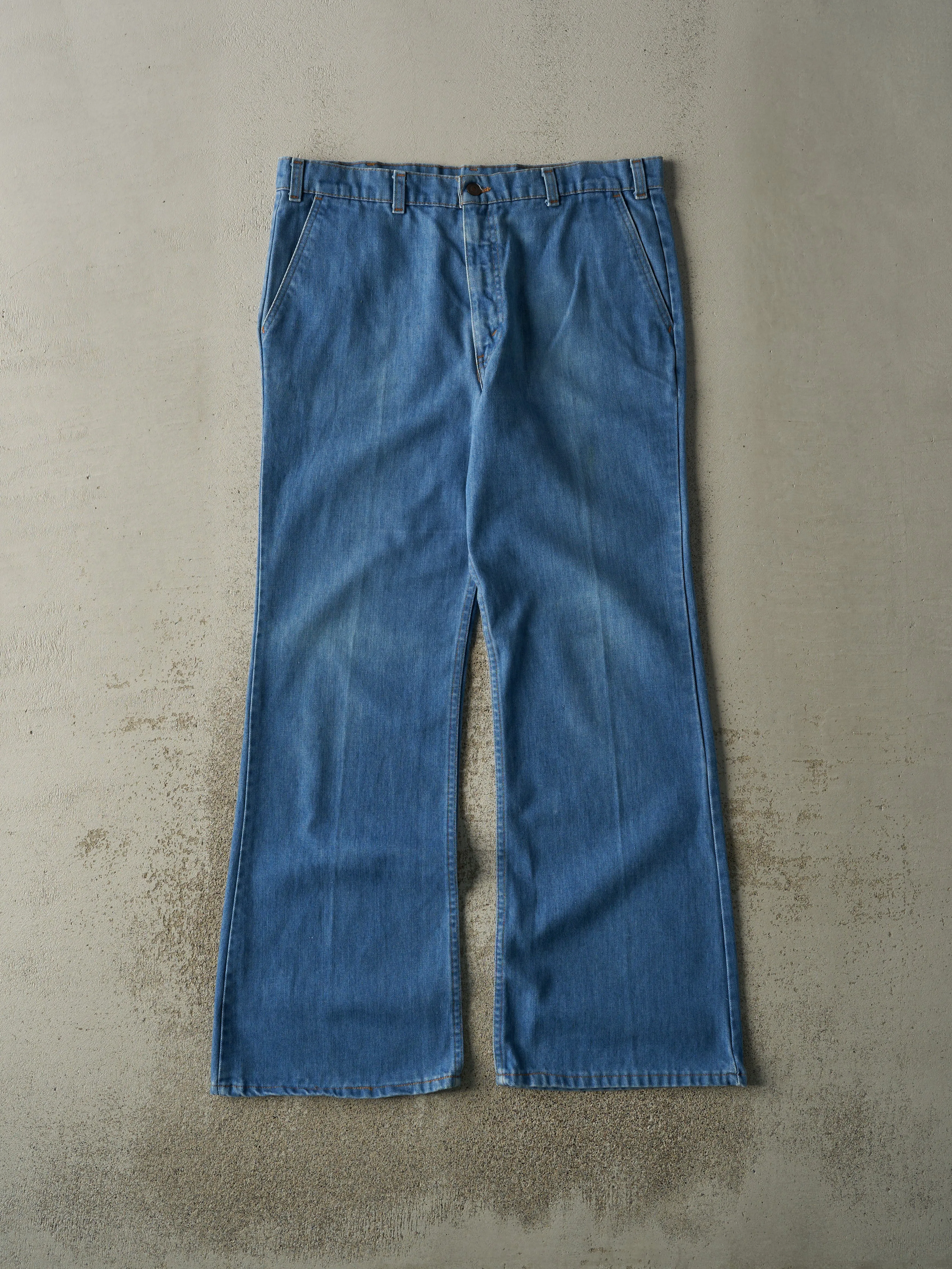 Vintage 70s Mid Wash Levi's Orange Tab Bell Bottom Jeans (36x31.5) sold by Rebalance Vintage