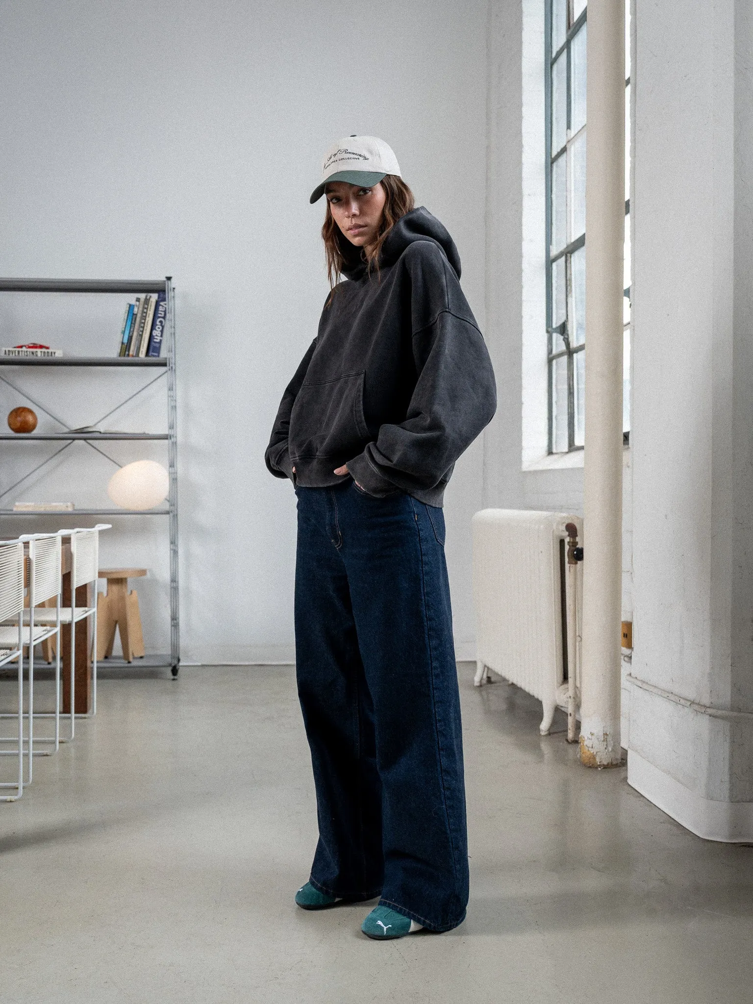 Everyday Boxy Hoodie – Jet Black sold by Rebalance Vintage product image thumbnail 2