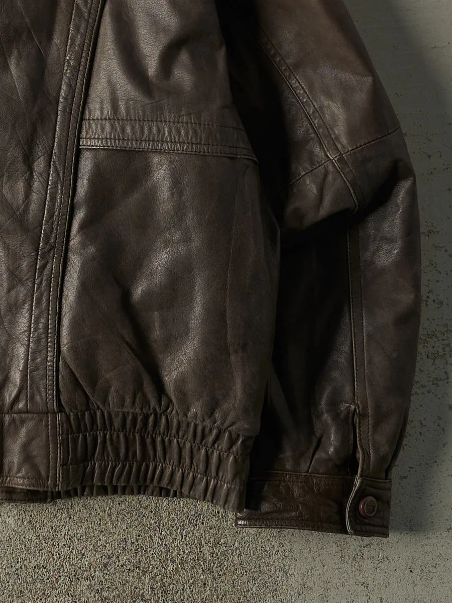 Vintage 90s Brown Danier Leather Jacket (L/XL) sold by Rebalance Vintage product image thumbnail 4