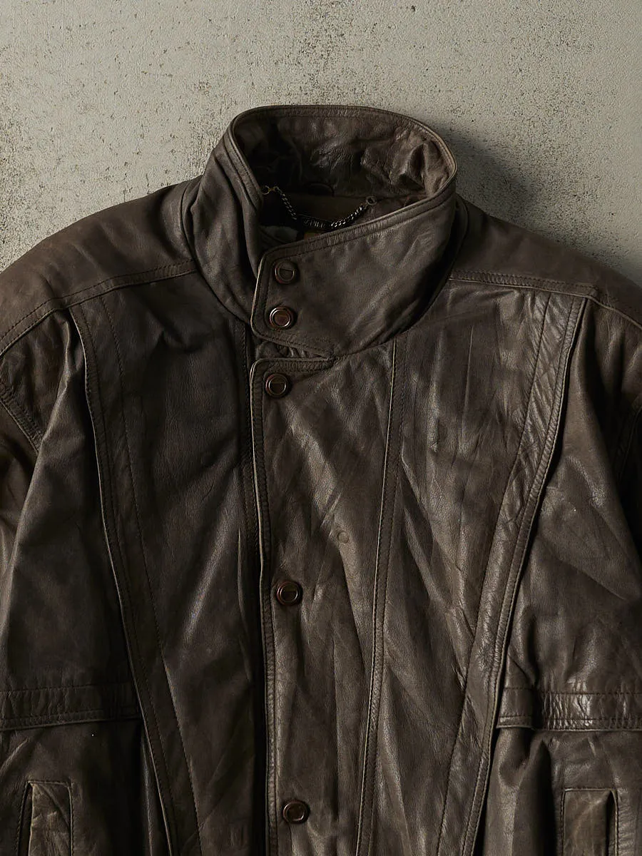 Vintage 90s Brown Danier Leather Jacket (L/XL) sold by Rebalance Vintage product image thumbnail 3