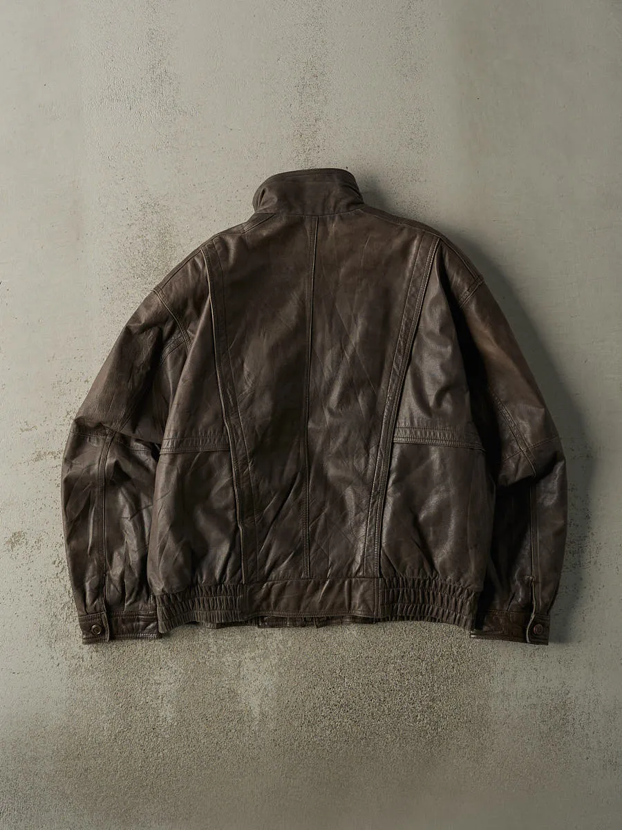 Vintage 90s Brown Danier Leather Jacket (L/XL) sold by Rebalance Vintage product image thumbnail 2