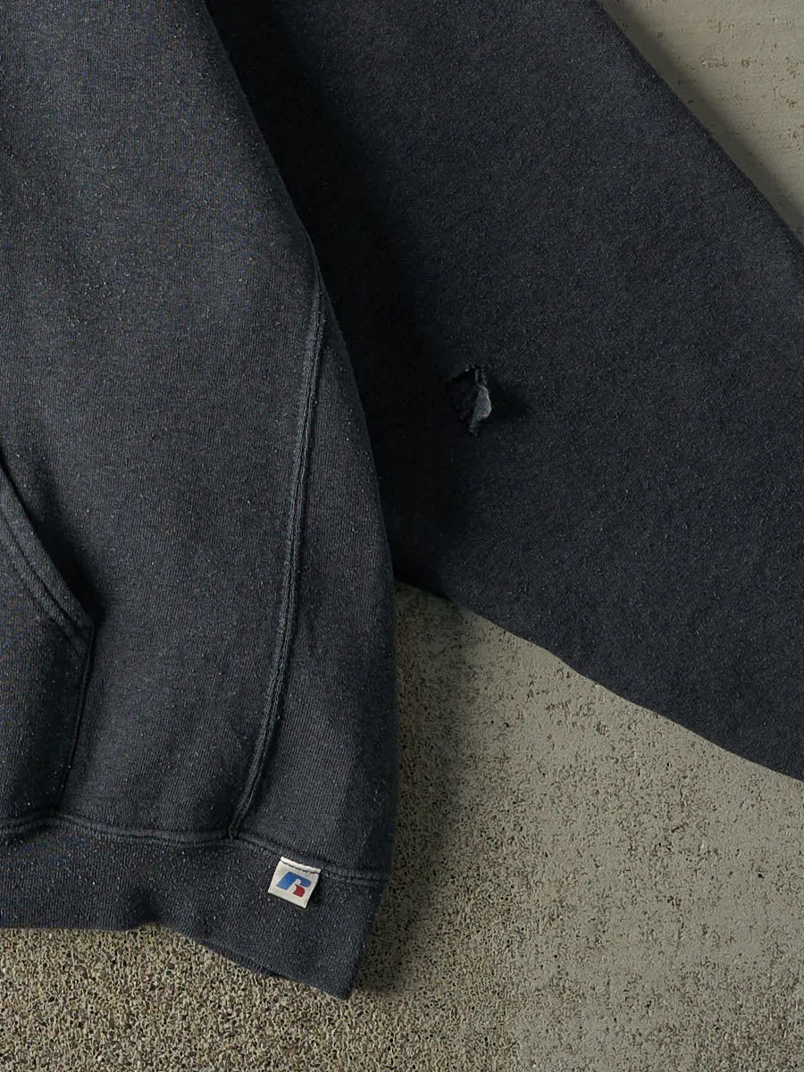 Vintage Y2K Charcoal Grey Russell Athletic Hoodie (XL/XXL) sold by Rebalance Vintage product image thumbnail 4
