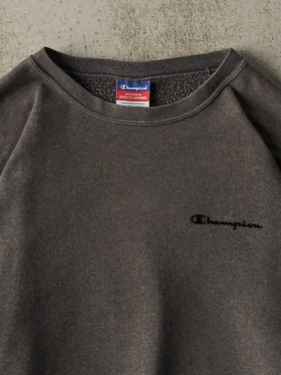 Vintage 90s Charcoal Grey Champion Logo Crewneck (L) sold by Rebalance Vintage product image thumbnail 2