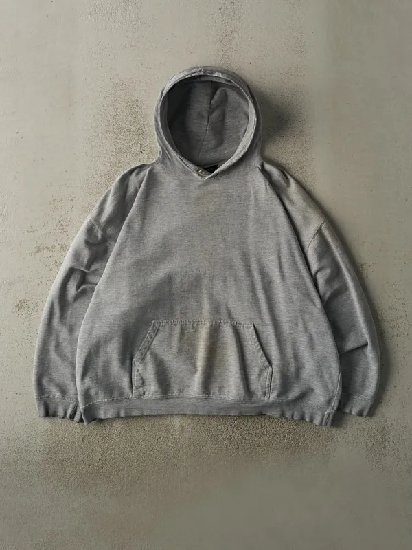 Vintage 90s Grey Blank Boxy Hoodie (XL/XXL) sold by Rebalance Vintage