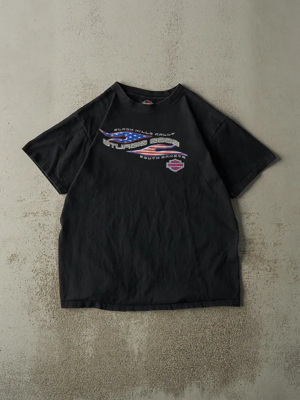 Vintage 02' Black Sturgis Black Hills Rally Harley Davidson Tee (L/XL) sold by Rebalance Vintage