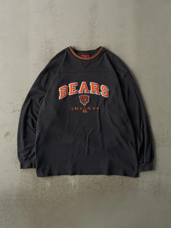 Vintage Y2K Faded Black Chicago Bears Embroidered Long Sleeve (XL) sold by Rebalance Vintage