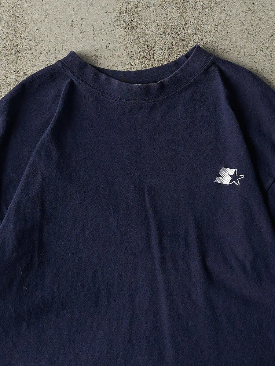Vintage 90s Navy Blue Starter Embroidered Logo Tee (M/L) sold by Rebalance Vintage product image thumbnail 2
