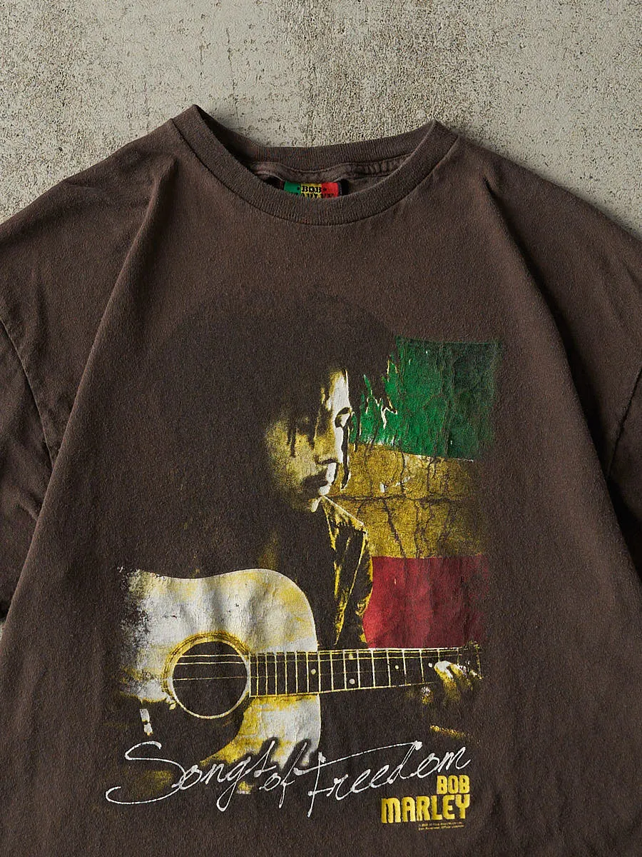 Vintage Y2K Brown Bob Marley Songs of Freedom Tee (S/M) sold by Rebalance Vintage product image thumbnail 2