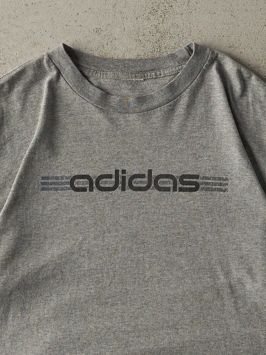 Vintage Y2K Grey Adidas Tee (XL) sold by Rebalance Vintage product image thumbnail 2