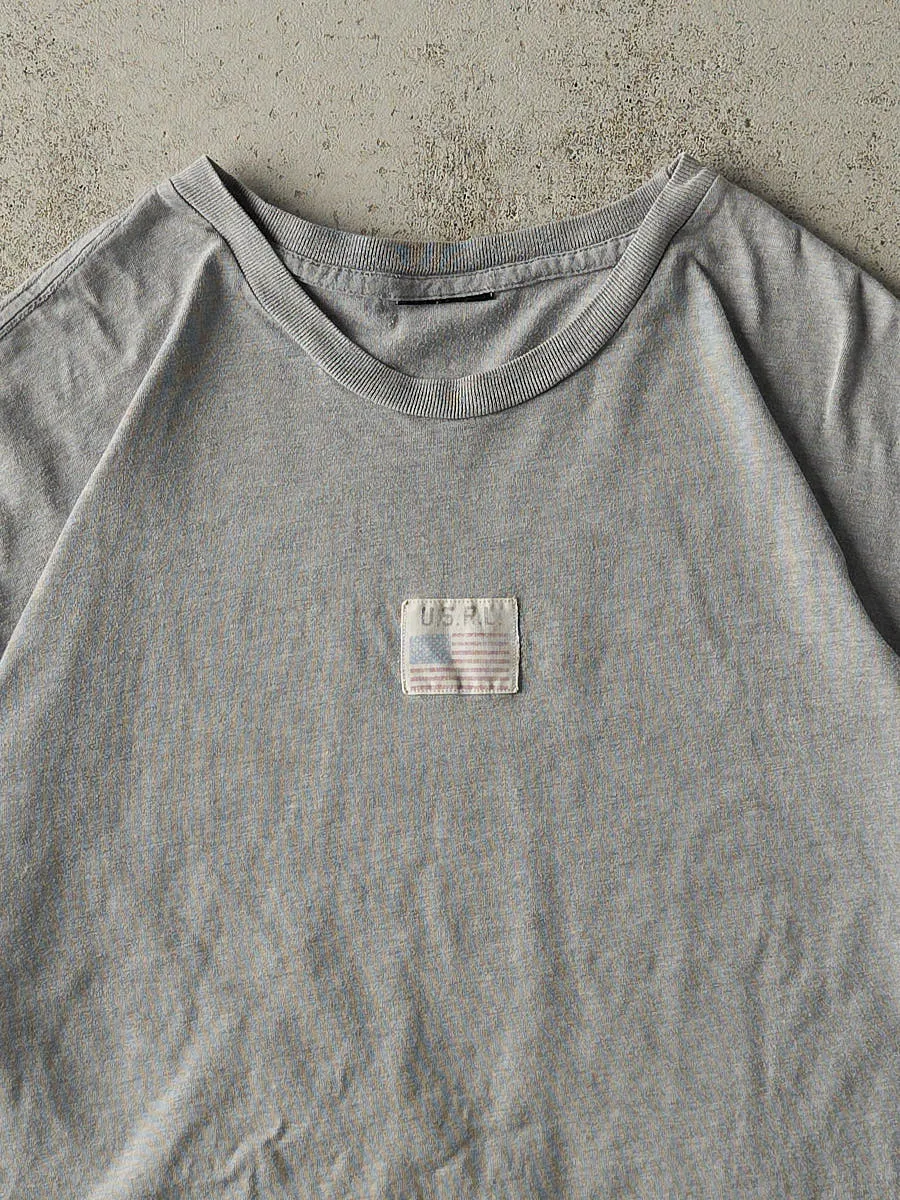 Vintage Y2K Grey Polo Ralph Lauren Tee (XL) sold by Rebalance Vintage product image thumbnail 2