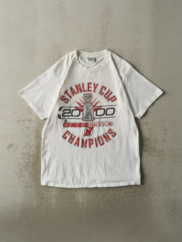 Vintage 00' White New Jersey Devils Stanley Cup Champions Tee (L/XL) sold by Rebalance Vintage
