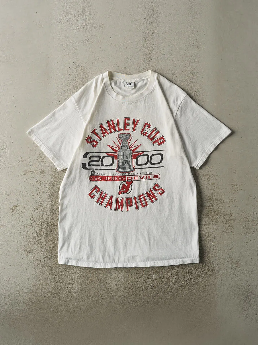 Vintage 00' White New Jersey Devils Stanley Cup Champions Tee (L/XL) sold by Rebalance Vintage