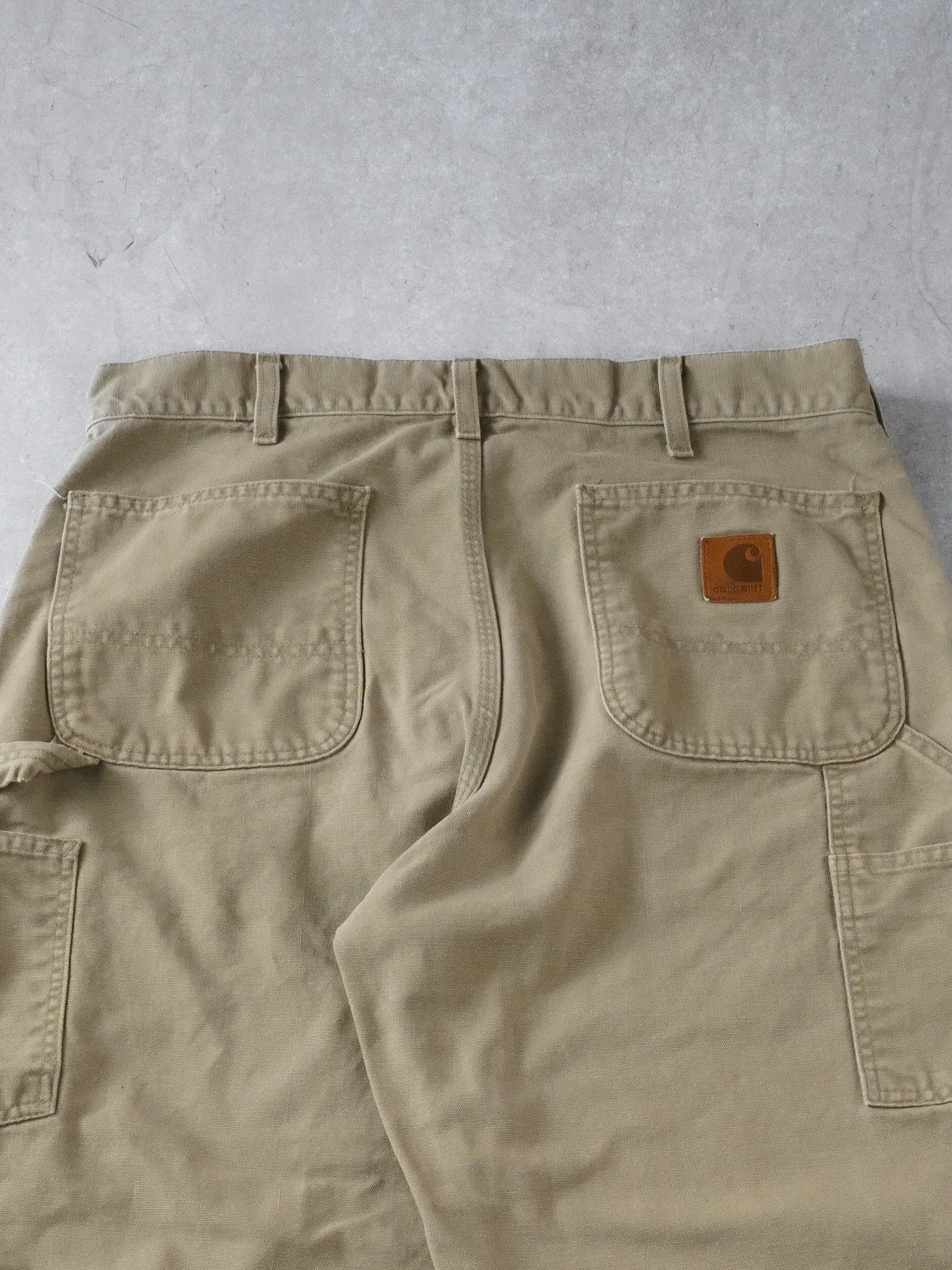 Vintage 90s Beige Carhartt Workwear Carpenter Pants (36x31) sold by Rebalance Vintage product image thumbnail 4