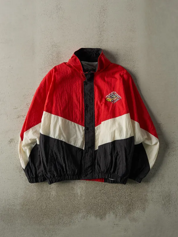 Vintage 90s Red, White & Black Redline Racing Challenge Windbreaker Jacket (XL) sold by Rebalance Vintage