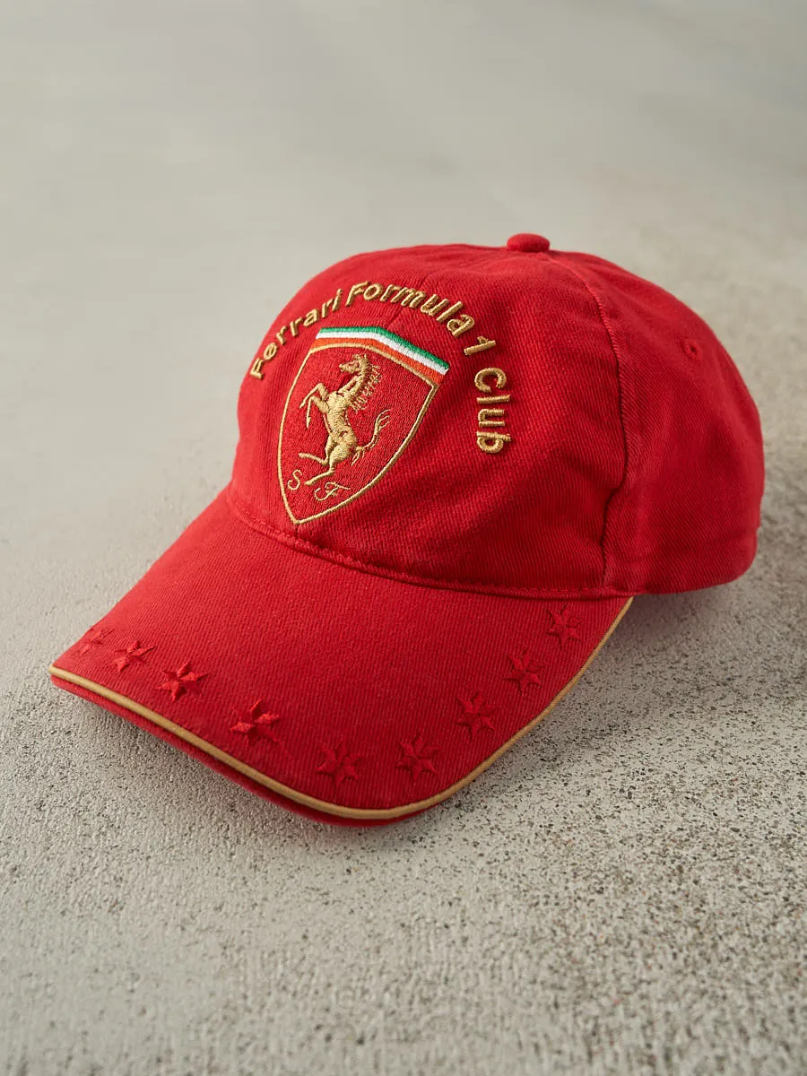 Vintage 06' Red Ferrari Formula 1 Club Embroidered Strap Back sold by Rebalance Vintage product image thumbnail 2