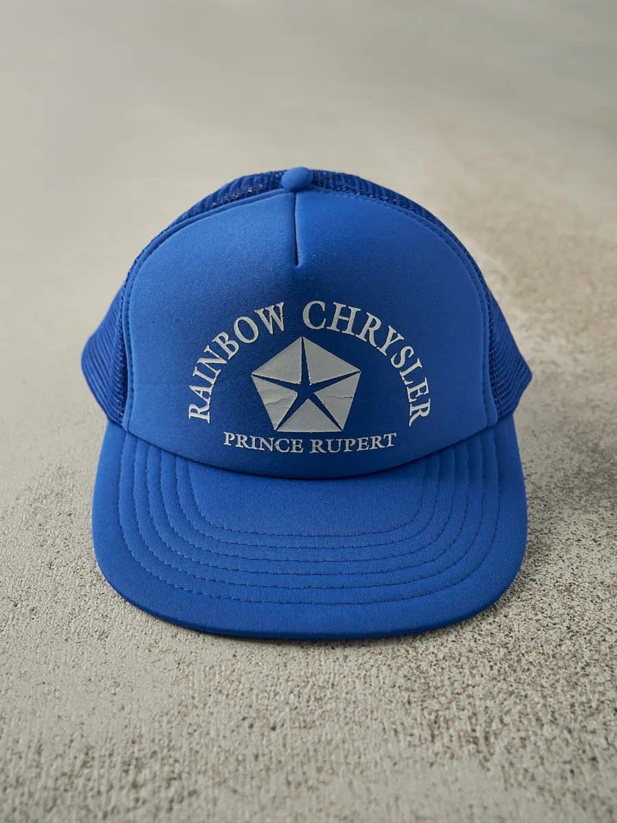 Vintage 90s Blue Rainbow Chrysler Foam Trucker Hat sold by Rebalance Vintage