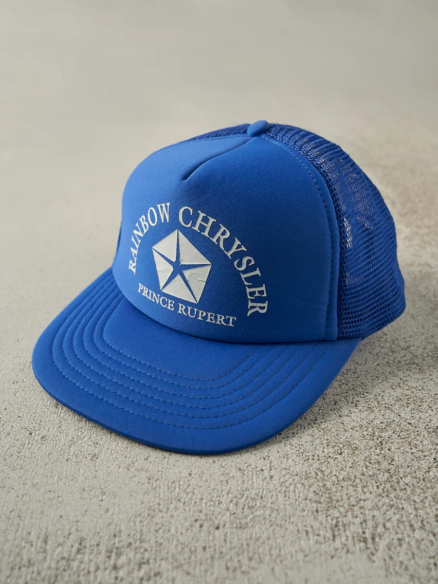 Vintage 90s Blue Rainbow Chrysler Foam Trucker Hat sold by Rebalance Vintage product image thumbnail 2
