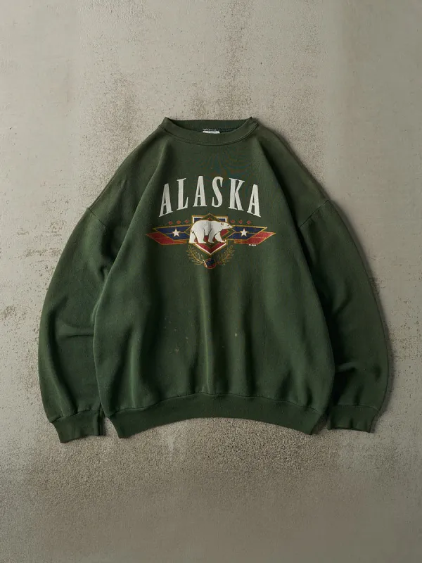 Vintage 90s Green Alaska Crewneck (L/XL) sold by Rebalance Vintage