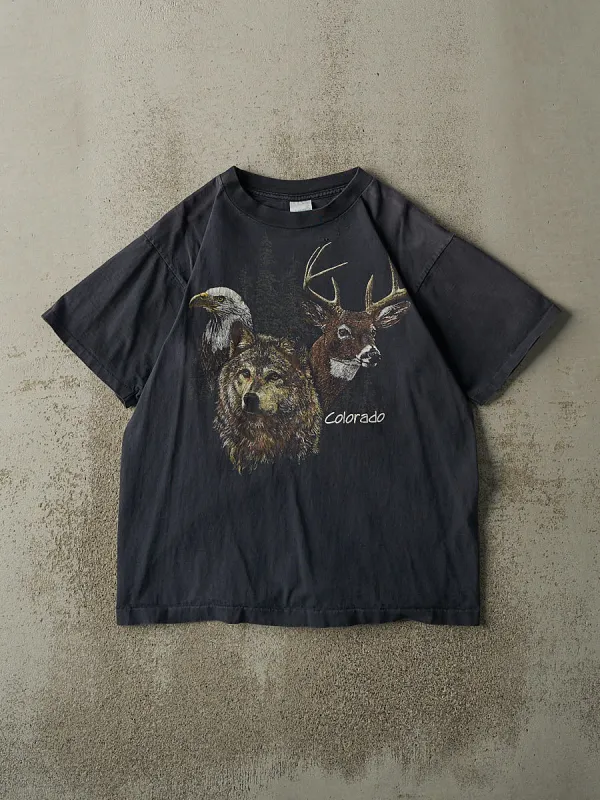 Vintage 93' Faded Black Colorado Animal Nature Tee (M/L) sold by Rebalance Vintage