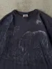 Vintage 90s Faded Navy Blue Wolf Tee (L/XL) sold by Rebalance Vintage