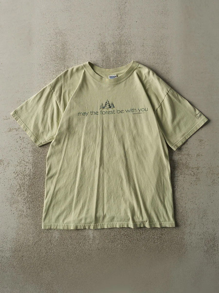 Vintage 00' Pistachio Green "May The Forest Be With You" Tee (M/L) sold by Rebalance Vintage