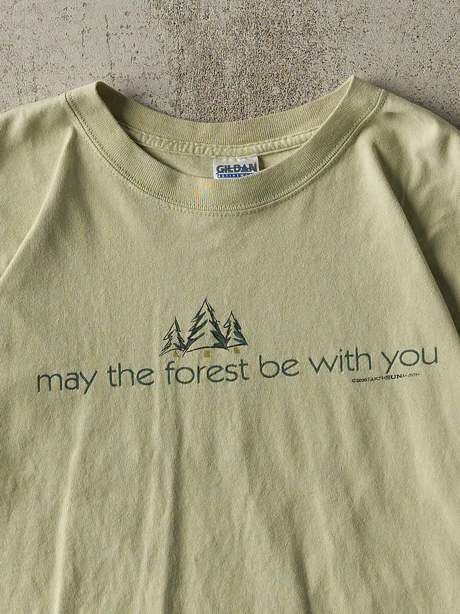 Vintage 00' Pistachio Green "May The Forest Be With You" Tee (M/L) sold by Rebalance Vintage product image thumbnail 2