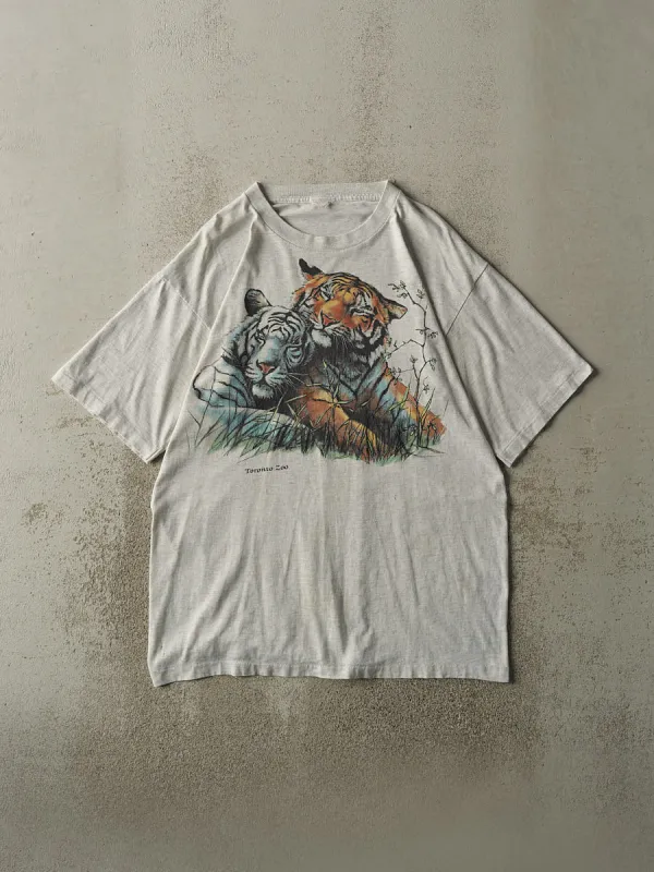 Vintage 90s Heather Grey Toronto Zoo Single Stitch Tee (L/XL) sold by Rebalance Vintage