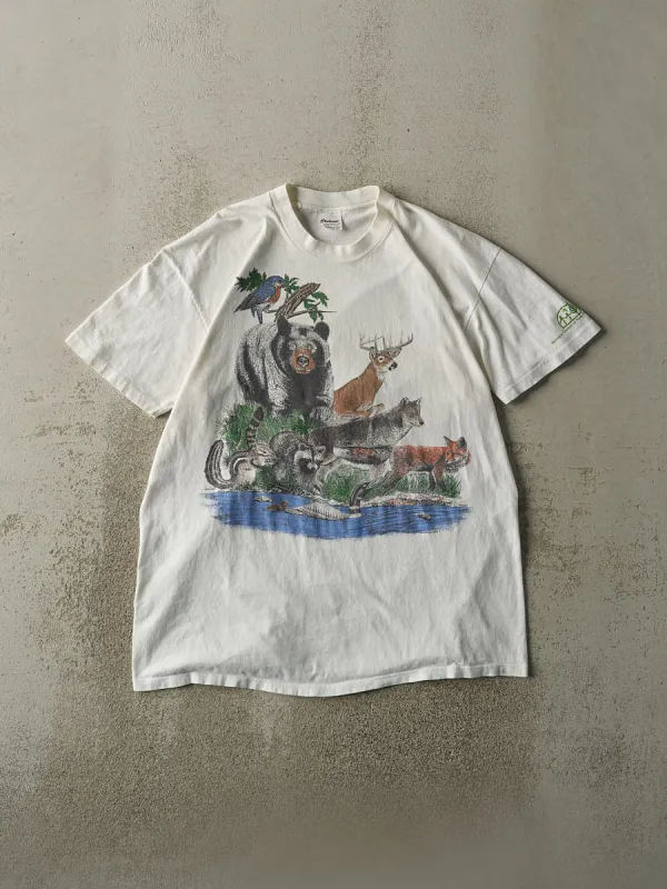 Vintage 89' White Animal Nature Single Stitch Tee (L/XL) sold by Rebalance Vintage