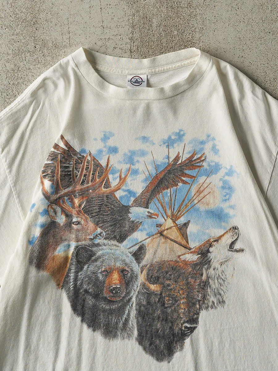 Vintage Y2K White Animal Nature Tee (L/XL) sold by Rebalance Vintage product image thumbnail 2