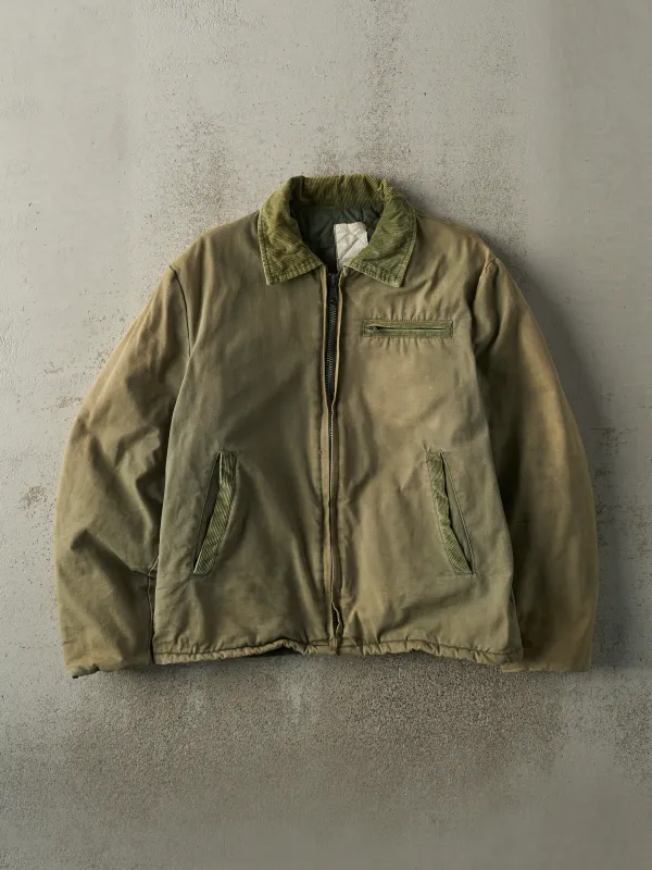 Vintage 80s Sun Faded Green Work Jacket (M) sold by Rebalance Vintage