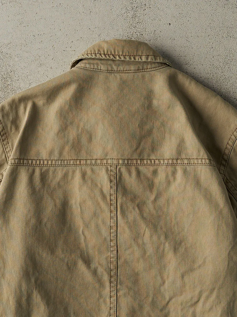 Vintage Y2K Beige Fleece Lined Work Style Jacket (L) sold by Rebalance Vintage product image thumbnail 4