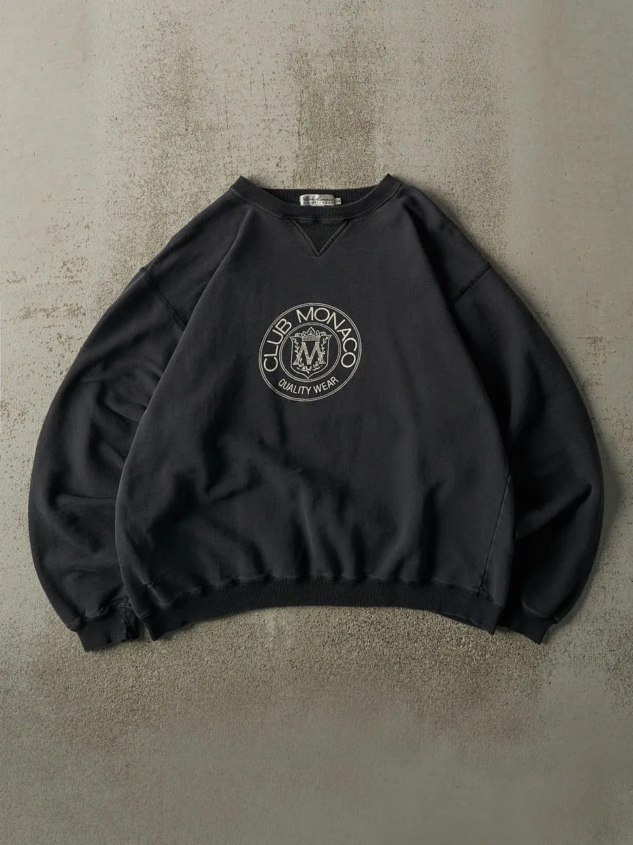 Vintage Y2K Faded Black Club Monaco Boxy Crewneck (M/L) sold by Rebalance Vintage