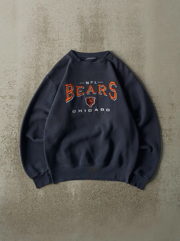 Vintage 90s Navy Blue Chicago Bears Embroidered Crewneck (XS) sold by Rebalance Vintage