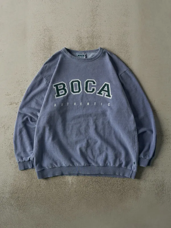 Vintage 90s Washed Blue Boca Crewneck (L/XL) sold by Rebalance Vintage