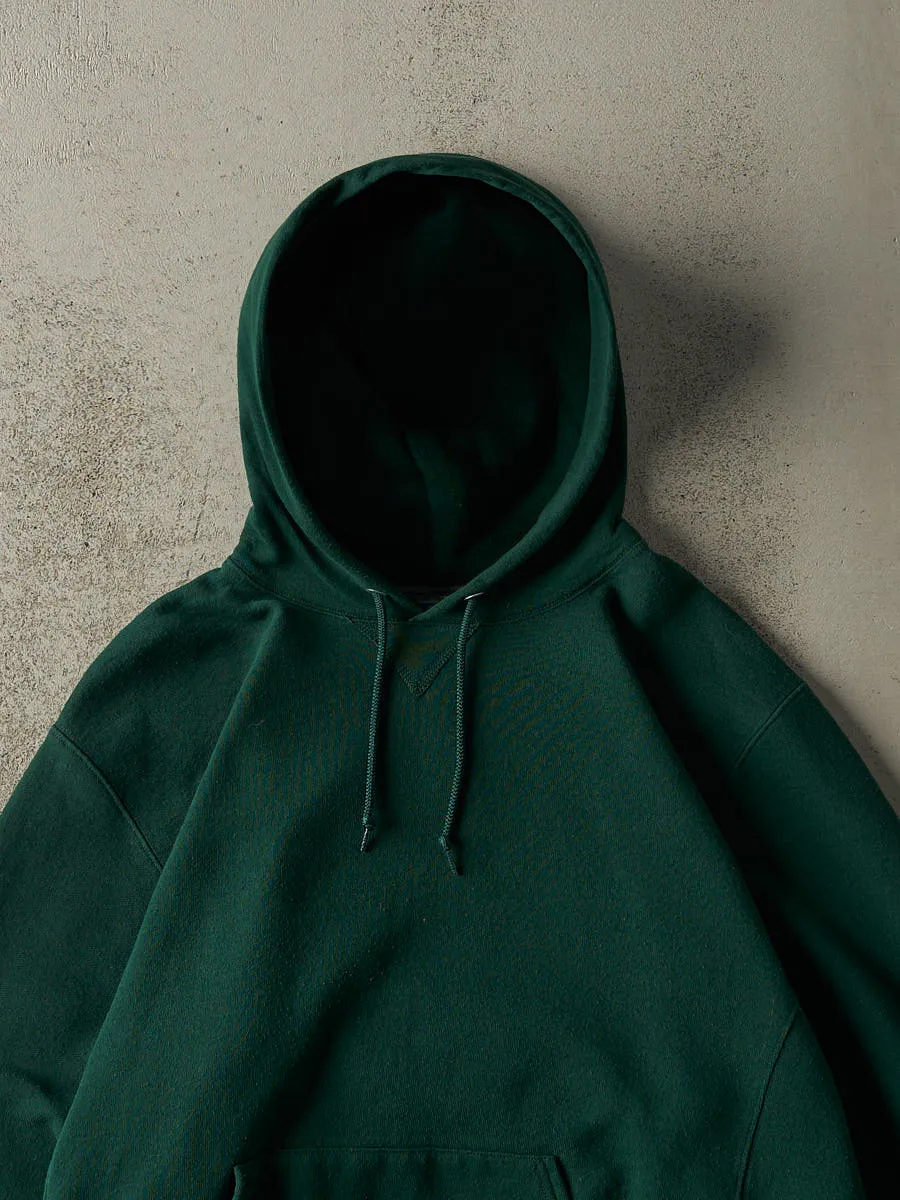 Vintage Y2K Green Russell Athletic Blank Hoodie (L/XL) sold by Rebalance Vintage product image thumbnail 2