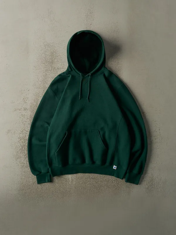 Vintage Y2K Green Russell Athletic Blank Hoodie (L/XL) sold by Rebalance Vintage