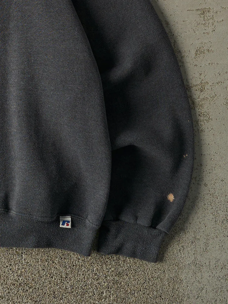 Vintage Y2K Charcoal Grey Russell Athletic Crewneck (S/M) sold by Rebalance Vintage product image thumbnail 3