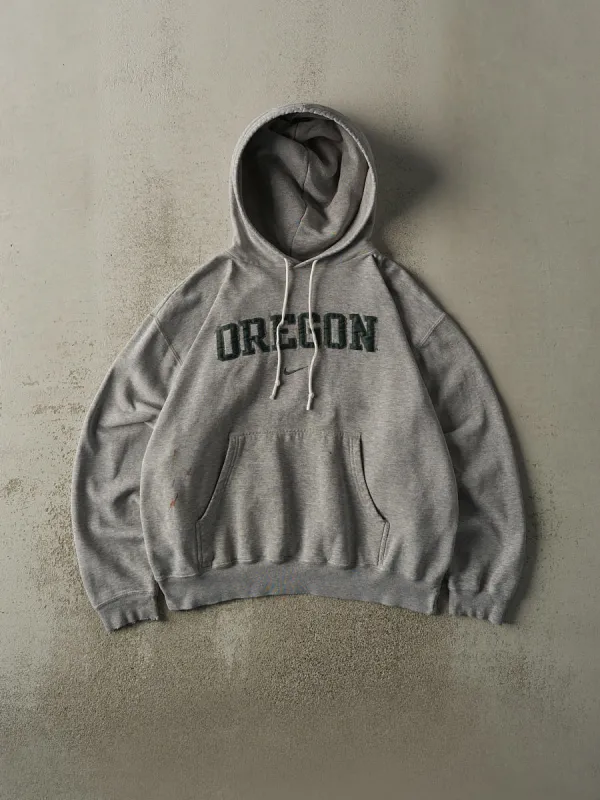Vintage Y2K Grey University of Oregon Nike Embroidered Hoodie (L) sold by Rebalance Vintage