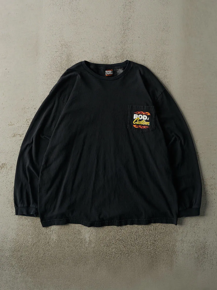 Vintage Y2K Black Rod & Custom Magazine Pocket Long Sleeve (L/XL) sold by Rebalance Vintage product image thumbnail 2