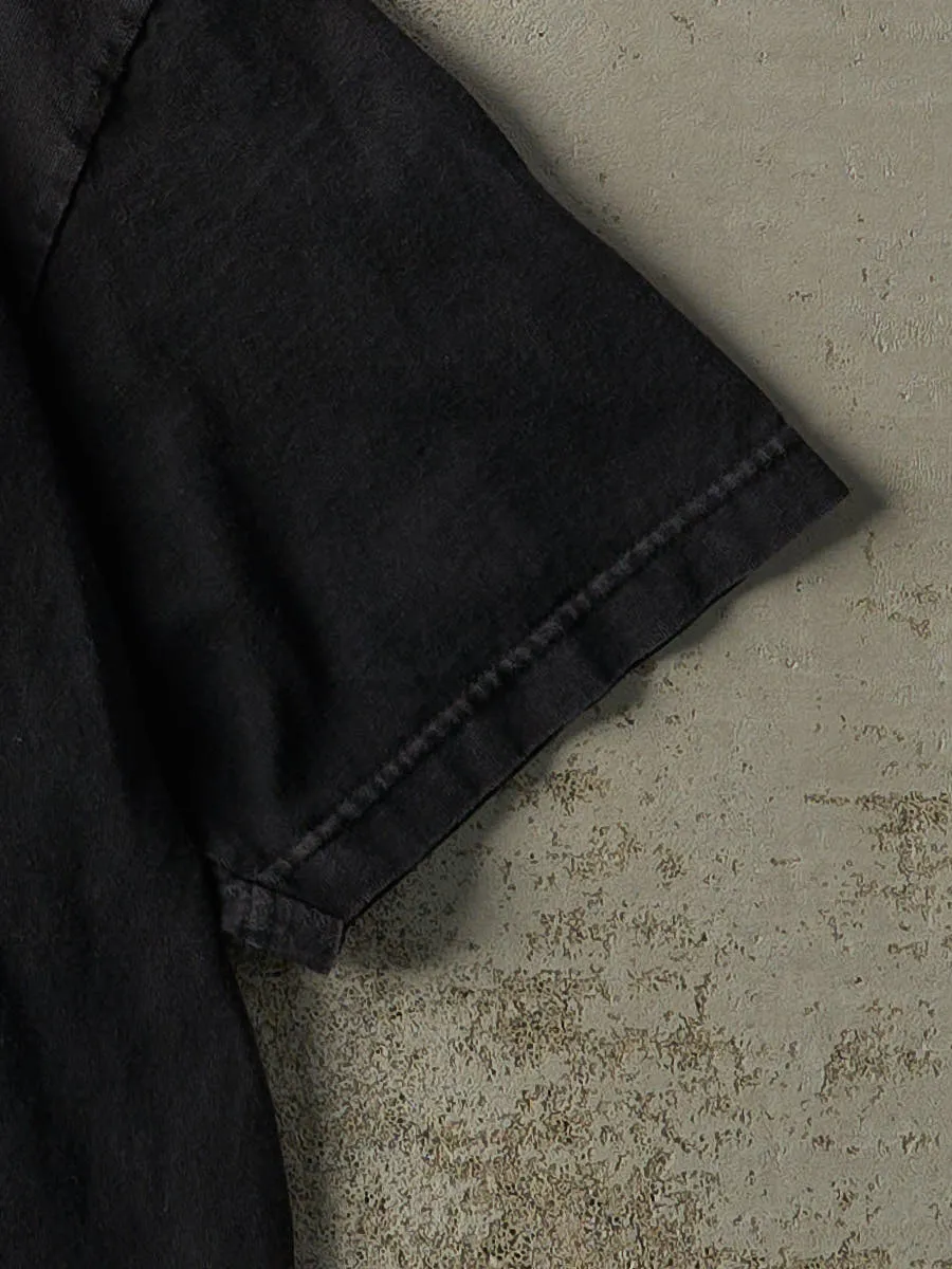 Vintage Y2K Black "Heaven Doesn't Want Me" Slogan Tee (L/XL) sold by Rebalance Vintage product image thumbnail 3